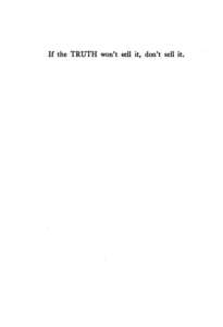 Picture of a page of Dunn's 1919 book. "If the TRUTH won't sell it, don't sell it."