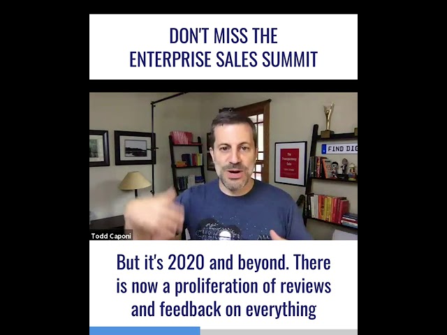 The Enterprise Sales Summit (:54 clip) – Todd Caponi The Enterprise Sales Summit (:54 clip) - Todd Caponi