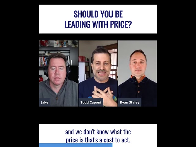 Should you be leading with your price in sales pursuits? Should you be leading with your price in sales pursuits?