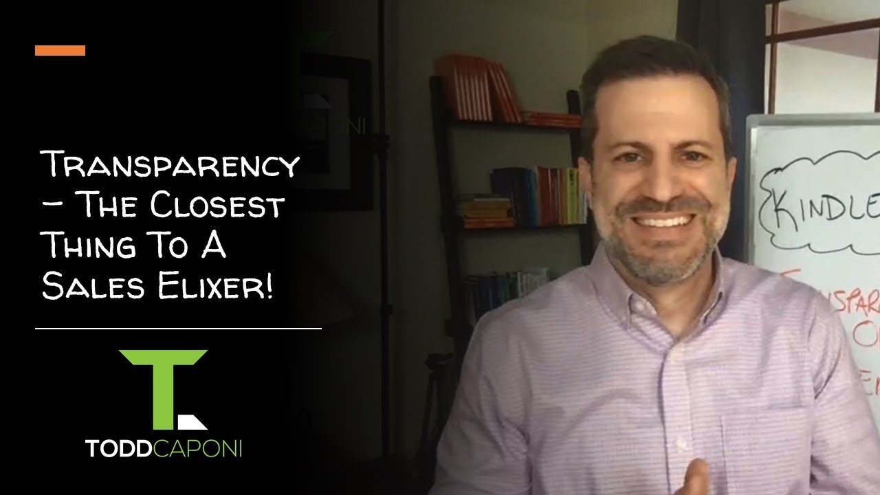 Transparency – The Closest Thing To A Sales Elixer! Transparency - The Closest Thing To A Sales Elixer!