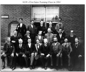 Class of men in the first sales training class for NCR in 1894