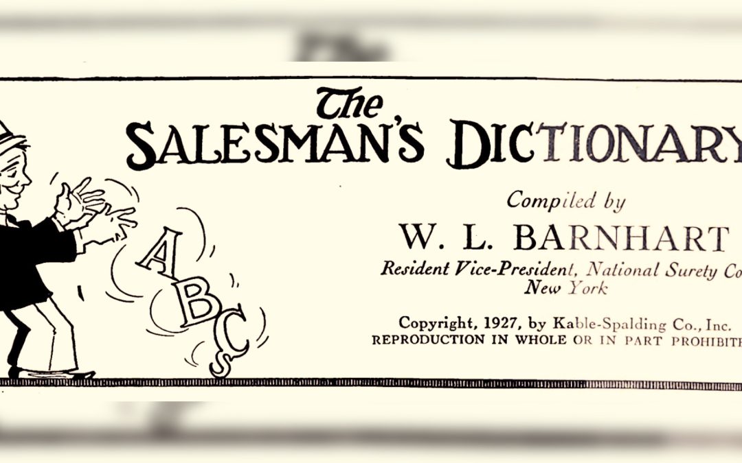Sales Definitions Salespeople Should Know, Letters P through U from 1927