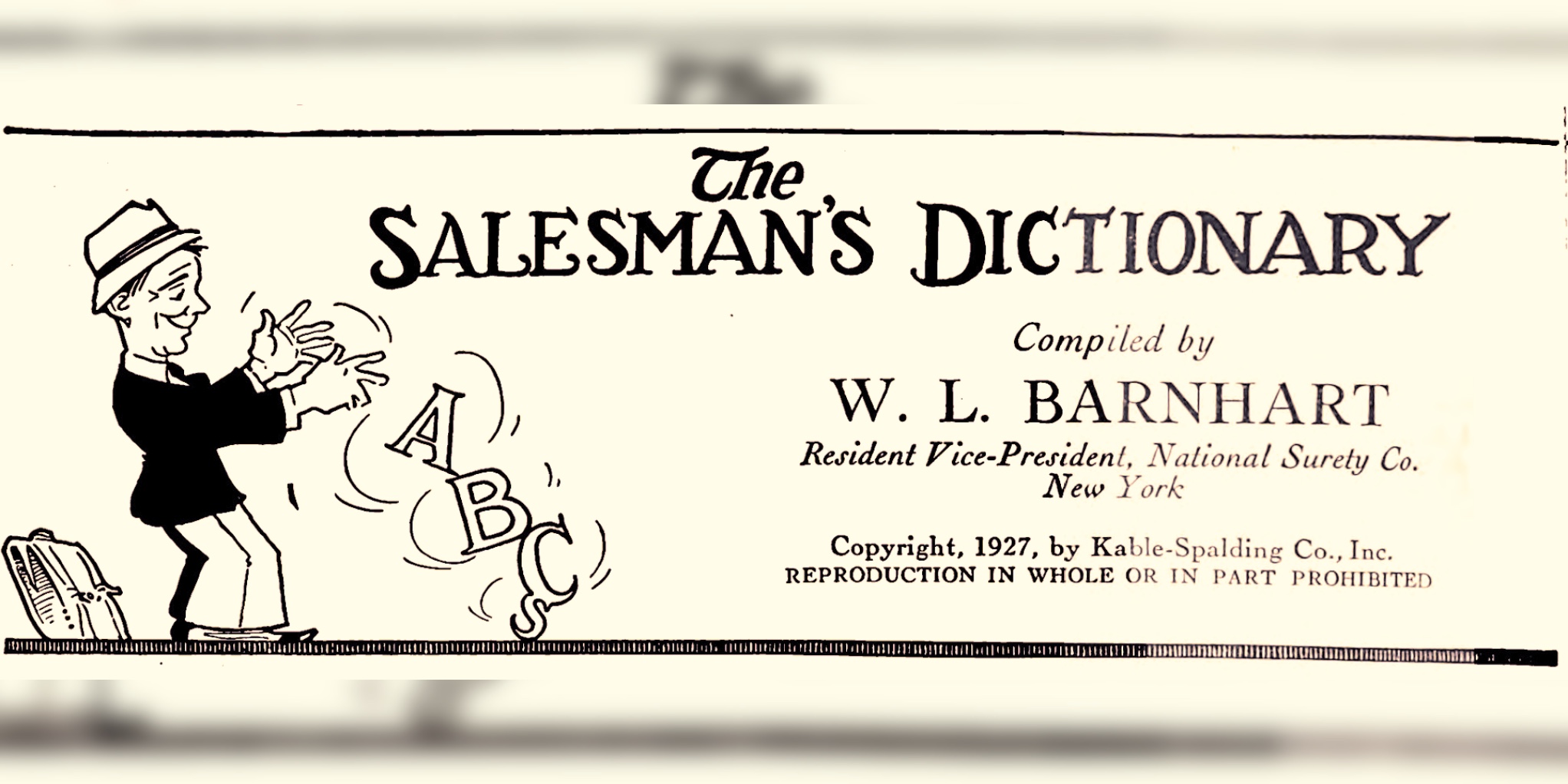 Salesmans dictionary 1927